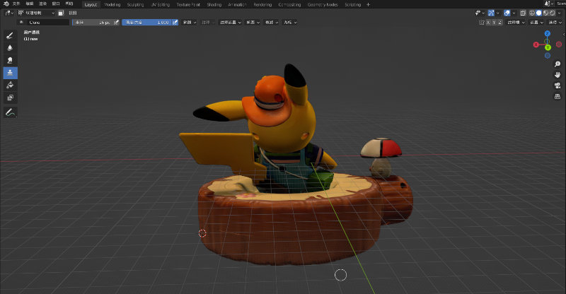 皮卡丘3d 贴图模型