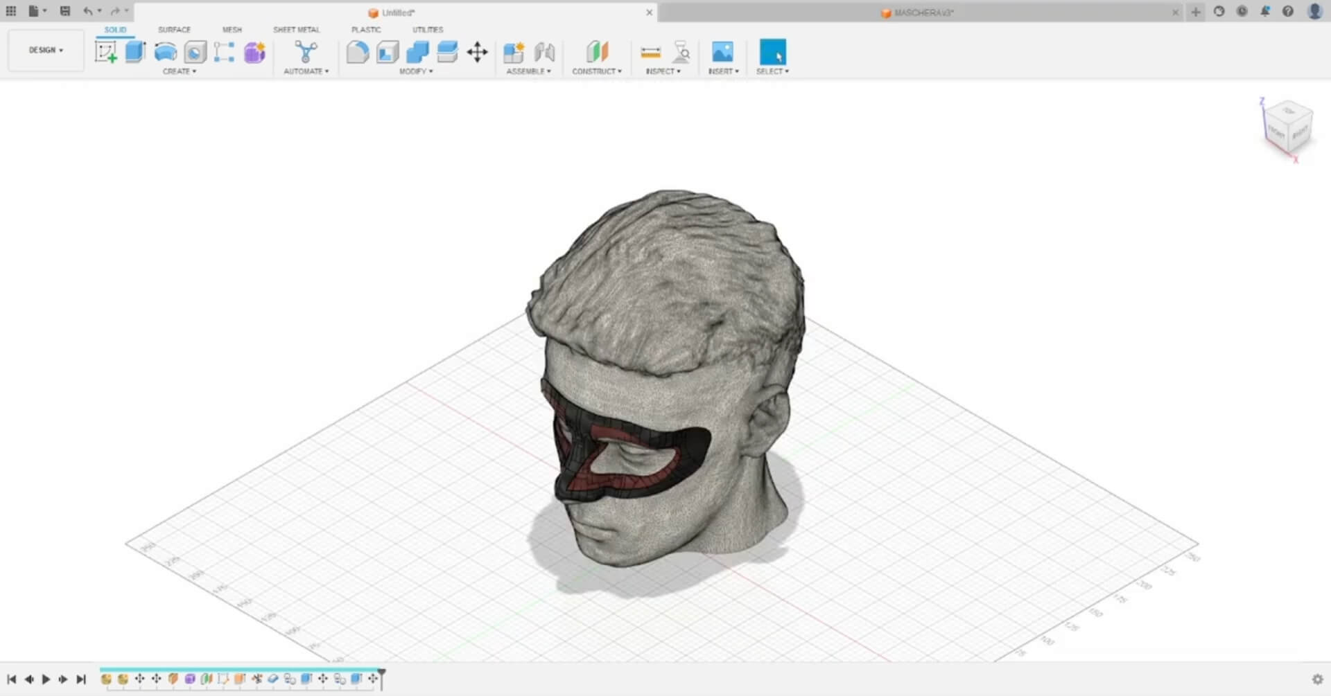 在Fusion 360中设计贴合的面罩